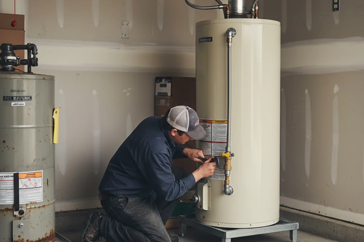 Water heater and shutoff valve replacement in Voorhees