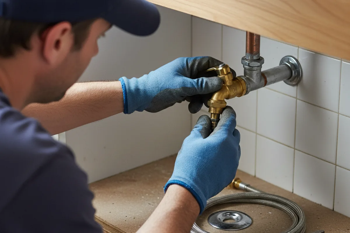 Shutoff valve and fitting work during Faucet and Fixture Repair in Voorhees